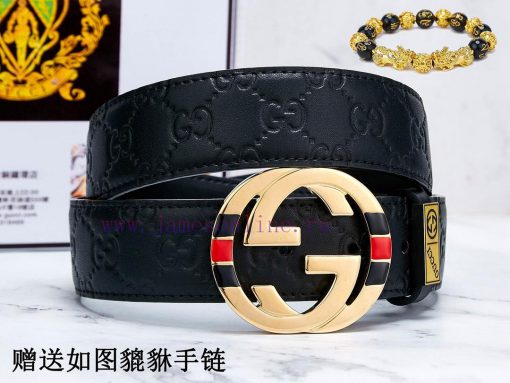 Belt Gucci Gucci️The waist belt is made of 100% cowhide, ensuring that the genuine leather i 3w8346o4 - Image 4
