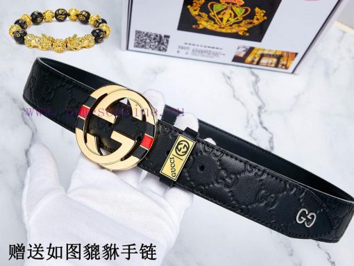 Belt Gucci Gucci️The waist belt is made of 100% cowhide, ensuring that the genuine leather i 3w8346o4 - Image 6