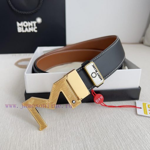 Montblanc Montblanc ️ Belt and beltBuckle, new original classic boutique two-color buckle, p l7ral5ll - Image 2