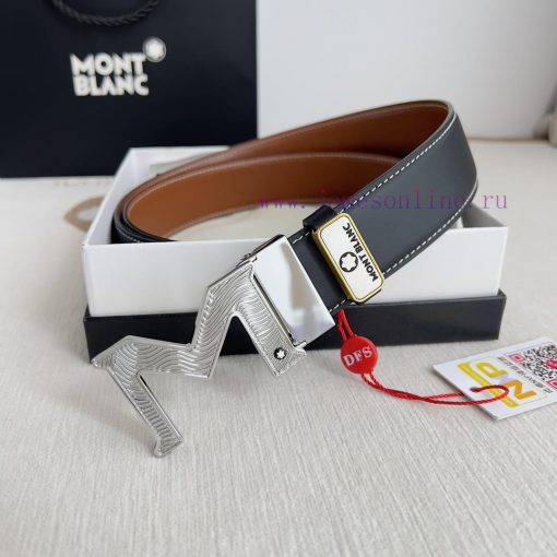 Montblanc Montblanc ️ Belt and beltBuckle, new original classic boutique two-color buckle, p l7ral5ll - Image 3