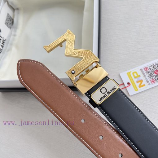 Montblanc Montblanc ️ Belt and beltBuckle, new original classic boutique two-color buckle, p l7ral5ll - Image 8