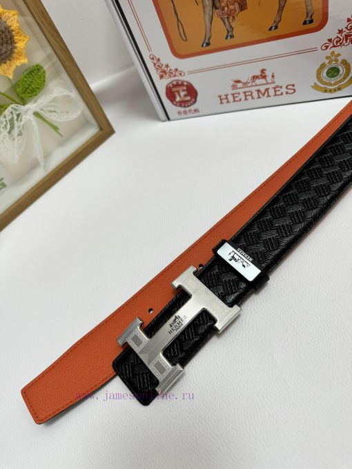 Hermes Hermès  Material: Leather Belt with 100% Head Layer. The leather belt is guaranteed t kfleqb07 - Image 9