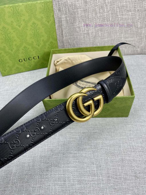 Width of 4.0cm, paired with the original belt buckle, the belt is crafted from Gucci Signatu tokshs20 - Image 3