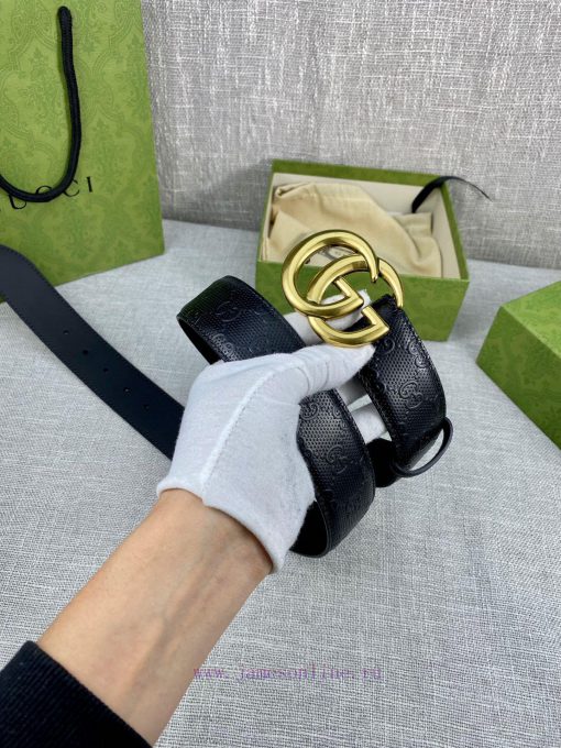 Width of 4.0cm, paired with the original belt buckle, the belt is crafted from Gucci Signatu tokshs20 - Image 5
