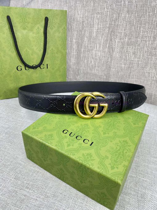 Width of 4.0cm, paired with the original belt buckle, the belt is crafted from Gucci Signatu tokshs20 - Image 6
