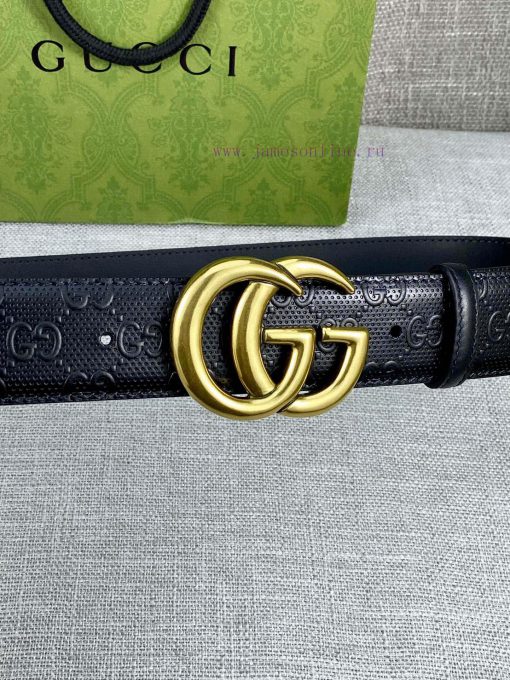 Width of 4.0cm, paired with the original belt buckle, the belt is crafted from Gucci Signatu tokshs20 - Image 7
