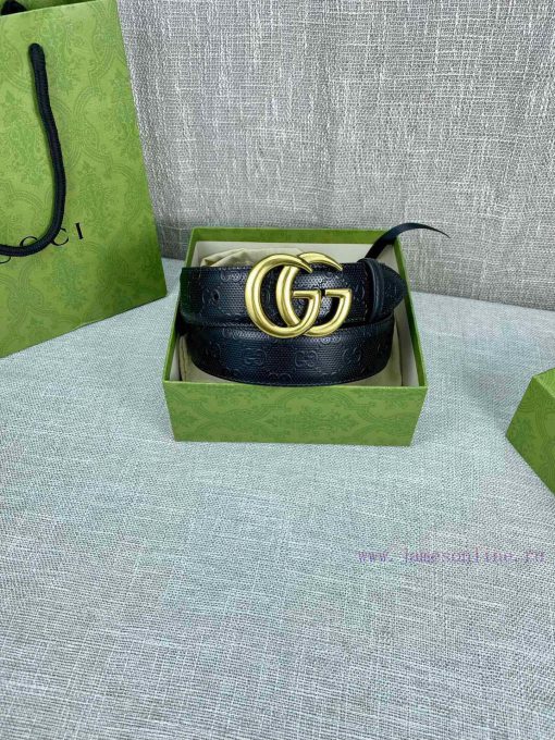 Width of 4.0cm, paired with the original belt buckle, the belt is crafted from Gucci Signatu tokshs20 - Image 8