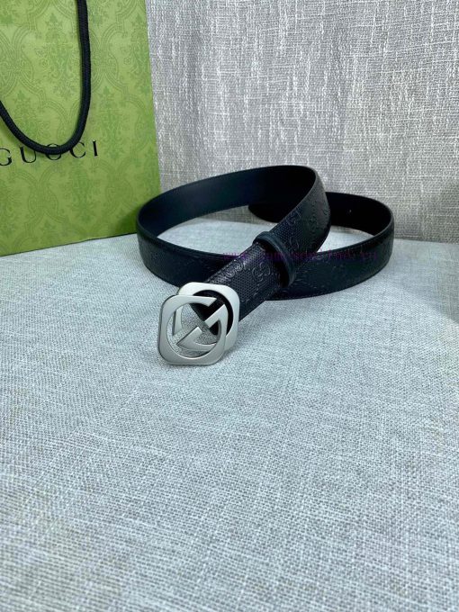 Width of 4.0cm, paired with the original belt buckle, the belt is crafted from Gucci Signatu abncgexl - Image 10