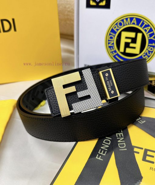 Belt FENDI Fendi ReproductionThe waistband is made of 100% top layer cowhide, ensuring a dou r2fifj3r - Image 3
