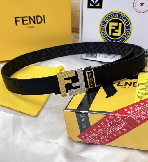 Belt FENDI Fendi ReproductionThe waistband is made of 100% top layer cowhide, ensuring a dou r2fifj3r - Image 7