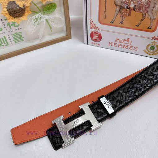 Hermes Hermès  Material: Leather Belt with 100% Head Layer. The leather belt is guaranteed t he84n2yw - Image 9