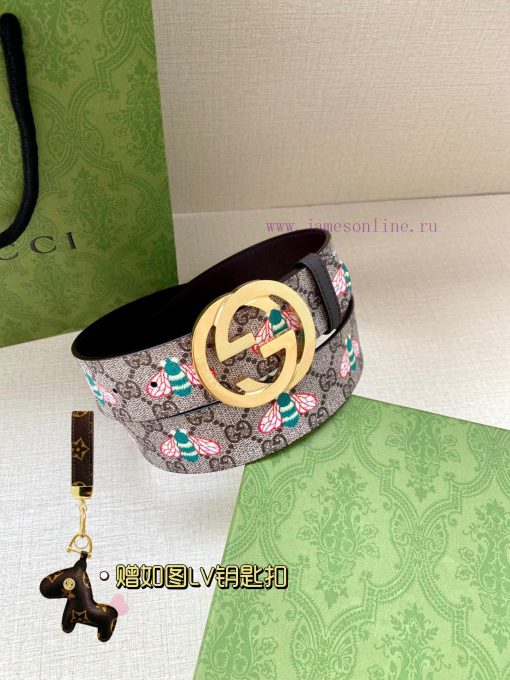 The GUCCI bee pattern, with a width of 4.0cm, is one of the iconic elements in Gucci's anima 8dyoibp8 - Image 5