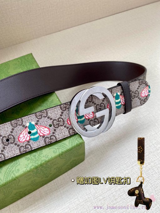 The GUCCI bee pattern, with a width of 4.0cm, is one of the iconic elements in Gucci's anima 8dyoibp8 - Image 7