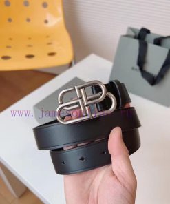 Balenciaga women's belt with double-sided imported calf leather and vintage copper buckle - 9mdw8rz1