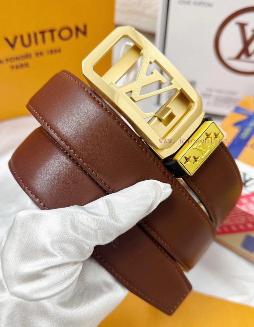 Belt LV Louis Vuitton automatic buckle-Belt replica The automatic belt series is made of 100 7uvi73x3 - Image 3