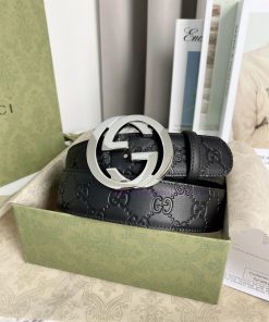 Comes with a complete set of Gucci classic belt gift box, original embossed calf leather wit r81zzbjb