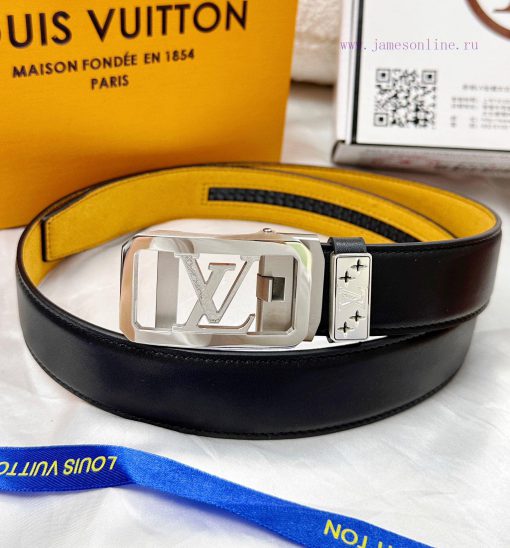 Belt LV Louis Vuitton automatic buckle-Belt replica The automatic belt series is made of 100 llwdmez1 - Image 5