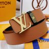 Belt LV Louis Vuitton's top tier replicaThe waistband is made of 100% cowhide, ensuring genu c255hseg