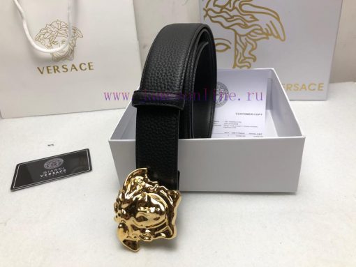 Comes with a full box Versace 3.8cm, VERSACE, Double sided imported cowhide with lychee patt 36nb99hi - Image 3