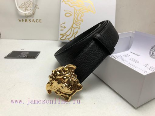 Comes with a full box Versace 3.8cm, VERSACE, Double sided imported cowhide with lychee patt 36nb99hi - Image 5