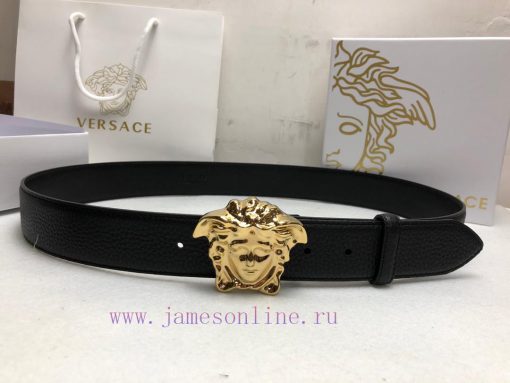 Comes with a full box Versace 3.8cm, VERSACE, Double sided imported cowhide with lychee patt 36nb99hi - Image 7