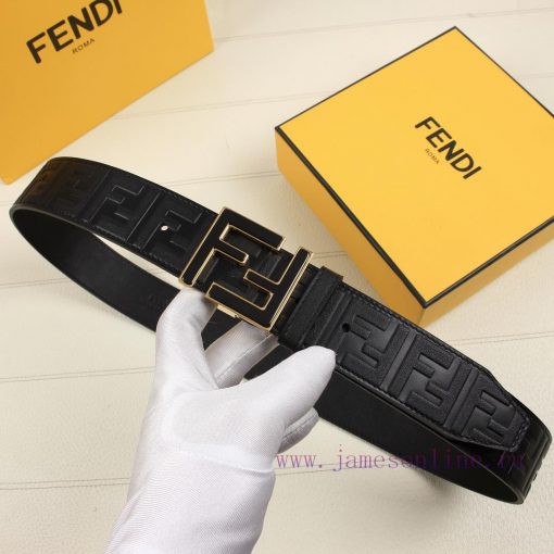 ️FENDI's 40MM wide logo design with a wide belt, original double-sided FF buckle, imported o 38290yfo - Image 6
