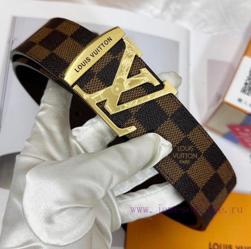 Belt LV Louis Vuitton Top Remakes-The waistband is made of 100% imported top layer cowhide, j1rswx15 - Image 6