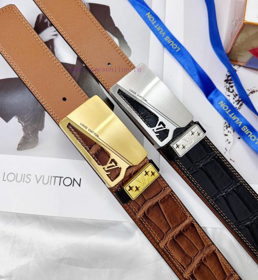Belt LV Louis Vuitton replicaThe waistband is made of 100% cowhide, ensuring a 24K pure stee 7esommrx - Image 2
