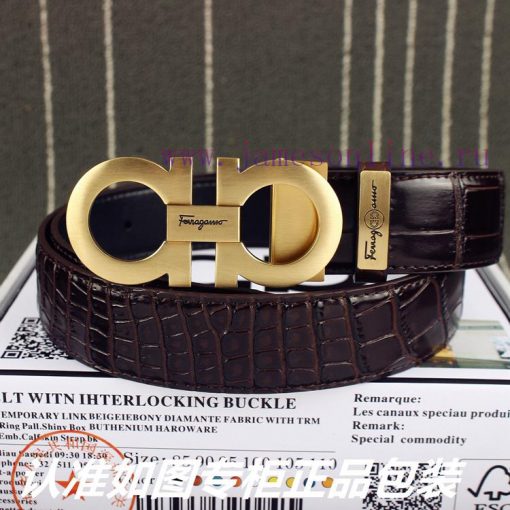 Ferragami crocodile patternComes with a punch as a giftThe material is made of 100% top laye r8ewc708 - Image 2