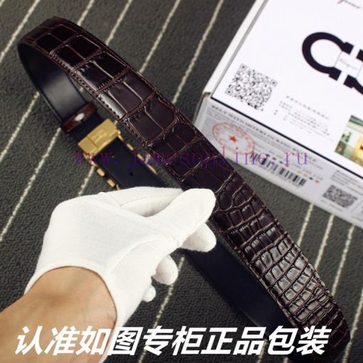 Ferragami crocodile patternComes with a punch as a giftThe material is made of 100% top laye r8ewc708 - Image 8