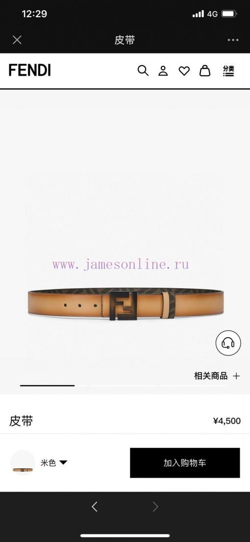 FENDI FendiFull set of the same width 4.0CM double ring front and back waist belt FF nail bu jo6i3tlu