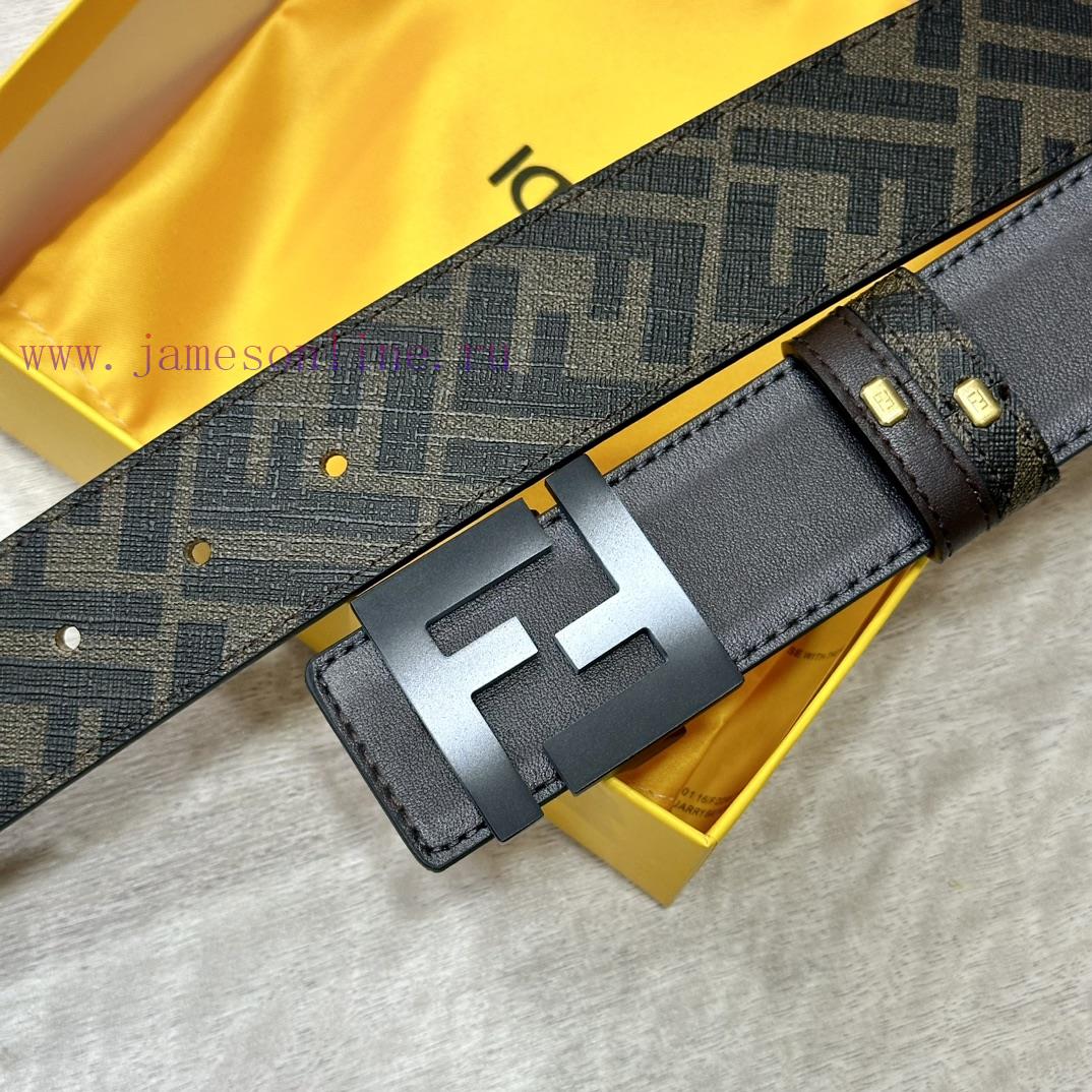 FENDI FendiFull set of the same width 4.0CM double ring front and back waist belt FF nail bu yvs1bysn - Image 3