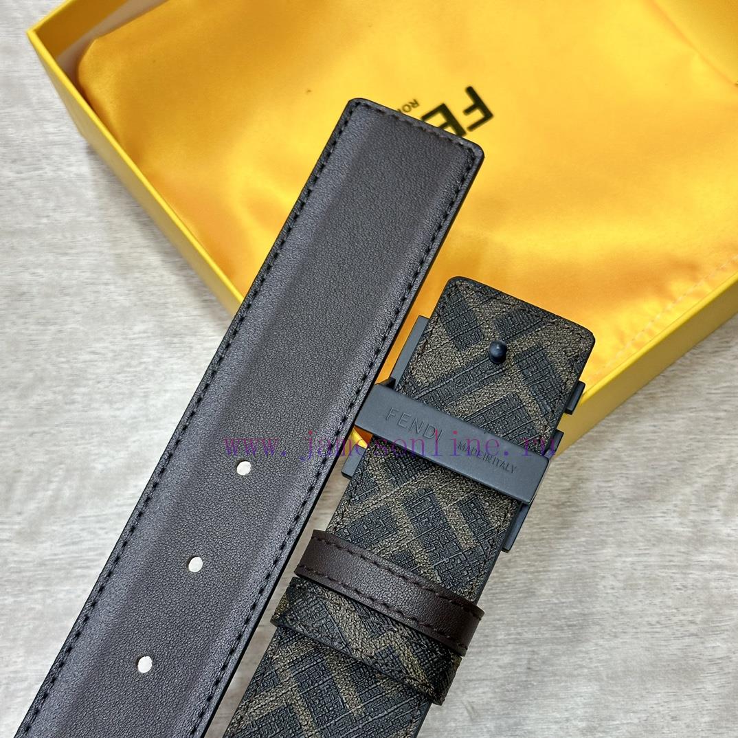 FENDI FendiFull set of the same width 4.0CM double ring front and back waist belt FF nail bu yvs1bysn - Image 9