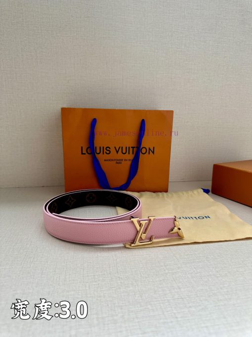 This 3.4-wide LV Initiales double-sided belt is made of brand new lychee leather, with a ric 8h0lzx3q - Image 4