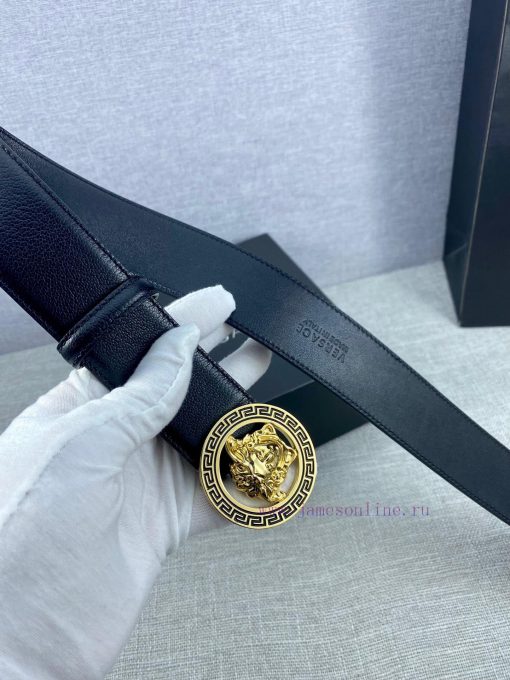 The 3D hollowed out Medusa on the buckle of the Versace head logo waistband with a width of h0xn7bsi - Image 5