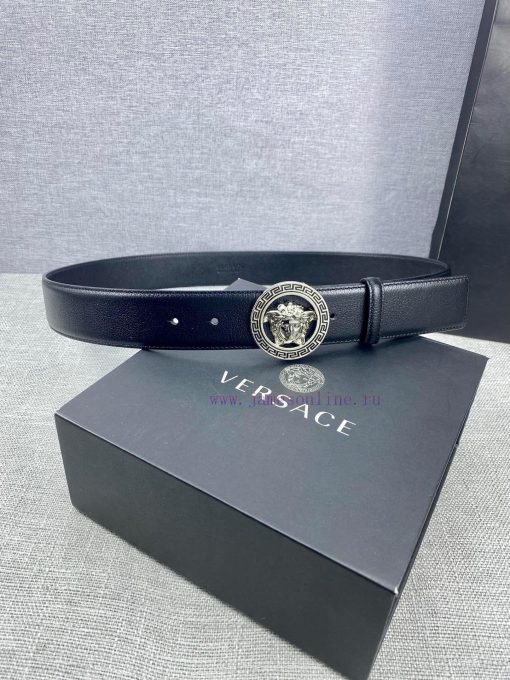 The 3D hollowed out Medusa on the buckle of the Versace head logo waistband with a width of h0xn7bsi - Image 6
