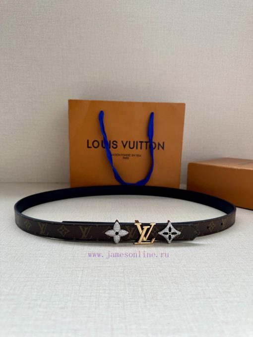 The 2.0-wide LV Trio double-sided belt is made of delicate cowhide leather and Monogram canv c0ejhzhd - Image 2
