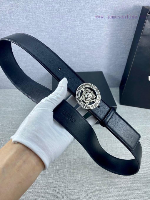 The 3D hollowed out Medusa on the buckle of the Versace head logo waistband with a width of h0xn7bsi - Image 7