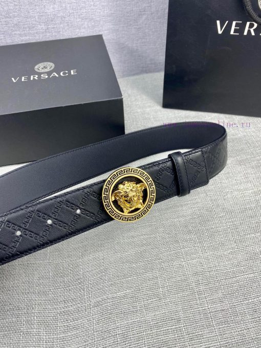 The 3D hollowed out Medusa on the buckle of the Versace head logo waistband with a width of yx9eqd7y - Image 7