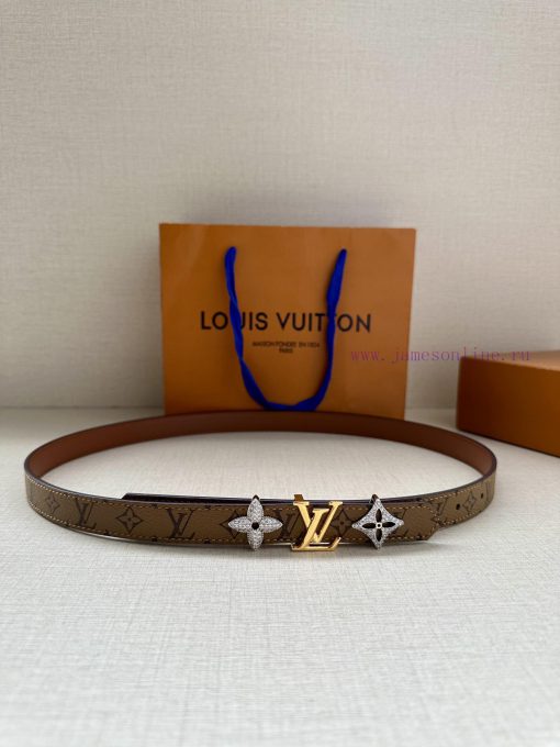 The 2.0-wide LV Trio double-sided belt is made of delicate cowhide leather and Monogram canv ebnrpzt7 - Image 2