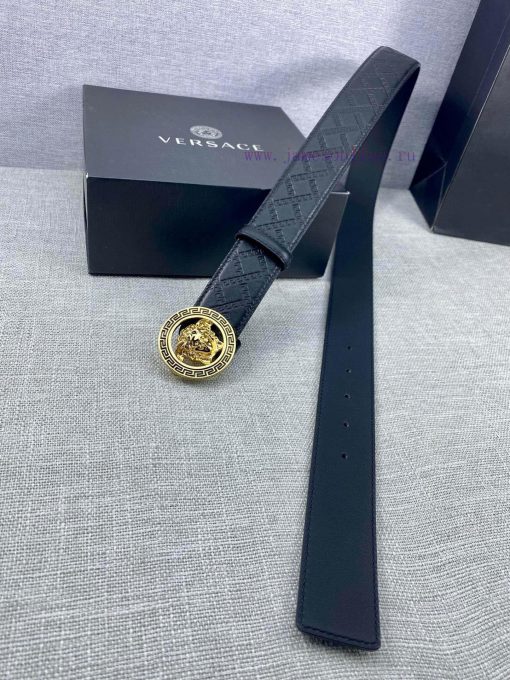 The 3D hollowed out Medusa on the buckle of the Versace head logo waistband with a width of yx9eqd7y - Image 10