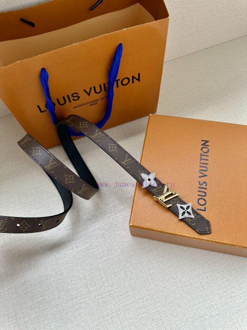 The 2.0-wide LV Trio double-sided belt is made of delicate cowhide leather and Monogram canv tb4bjqs6 - Image 5