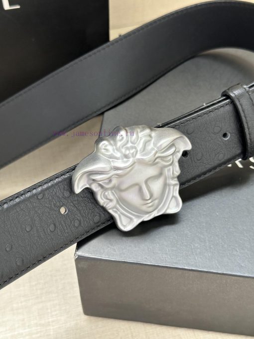 Width 4.0cm Versace. The buckle of this Versace belt is adorned with the iconic matte buckle y6x8temz - Image 3