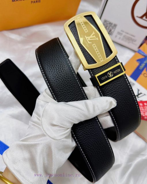 Belt LV Louis Vuitton's top tier replicaThe waistband is made of 100% cowhide, ensuring genu 3lad9ryc - Image 8