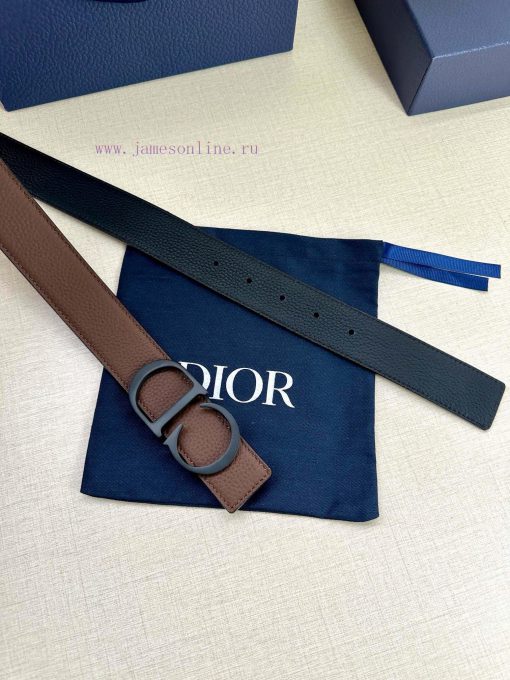 Dior's double-sided belt combines elegant temperament with modern style. Both sides are care c8o8js63 - Image 5