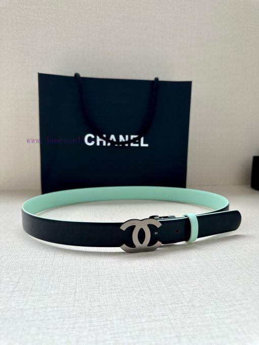 Width 3.0cm CHANEL Rotating Double C Calfskin and Silver Gun Gold Metal Belt Multi Color Wom u6mph47i - Image 6