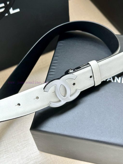 Width 3.0cm CHANEL Rotating Double C Calfskin and Silver Gun Gold Metal Belt Multi Color Wom 0xi7y0hx - Image 3