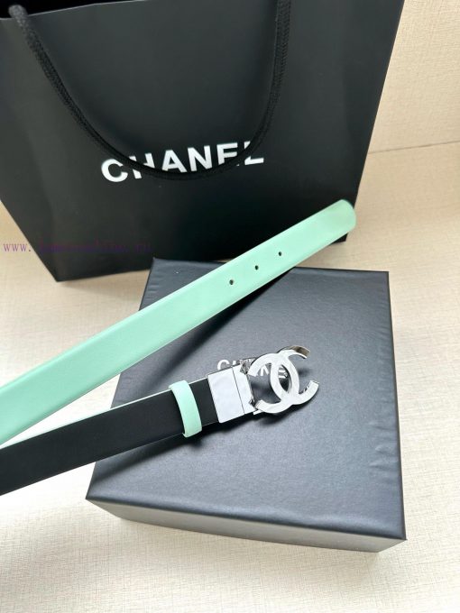 Width 3.0cm CHANEL Rotating Double C Calfskin and Silver Gun Gold Metal Belt Multi Color Wom u6mph47i - Image 8