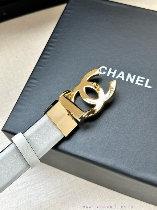 Width 3.0cm CHANEL Rotating Double C Calfskin and Silver Gun Gold Metal Belt Multi Color Wom 0xi7y0hx - Image 5