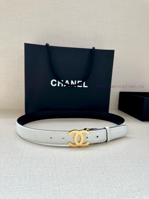 Width 3.0cm CHANEL Rotating Double C Calfskin and Silver Gun Gold Metal Belt Multi Color Wom 0xi7y0hx - Image 6